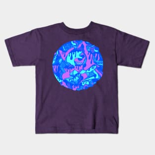 Blue Circle of Drip Kids T-Shirt